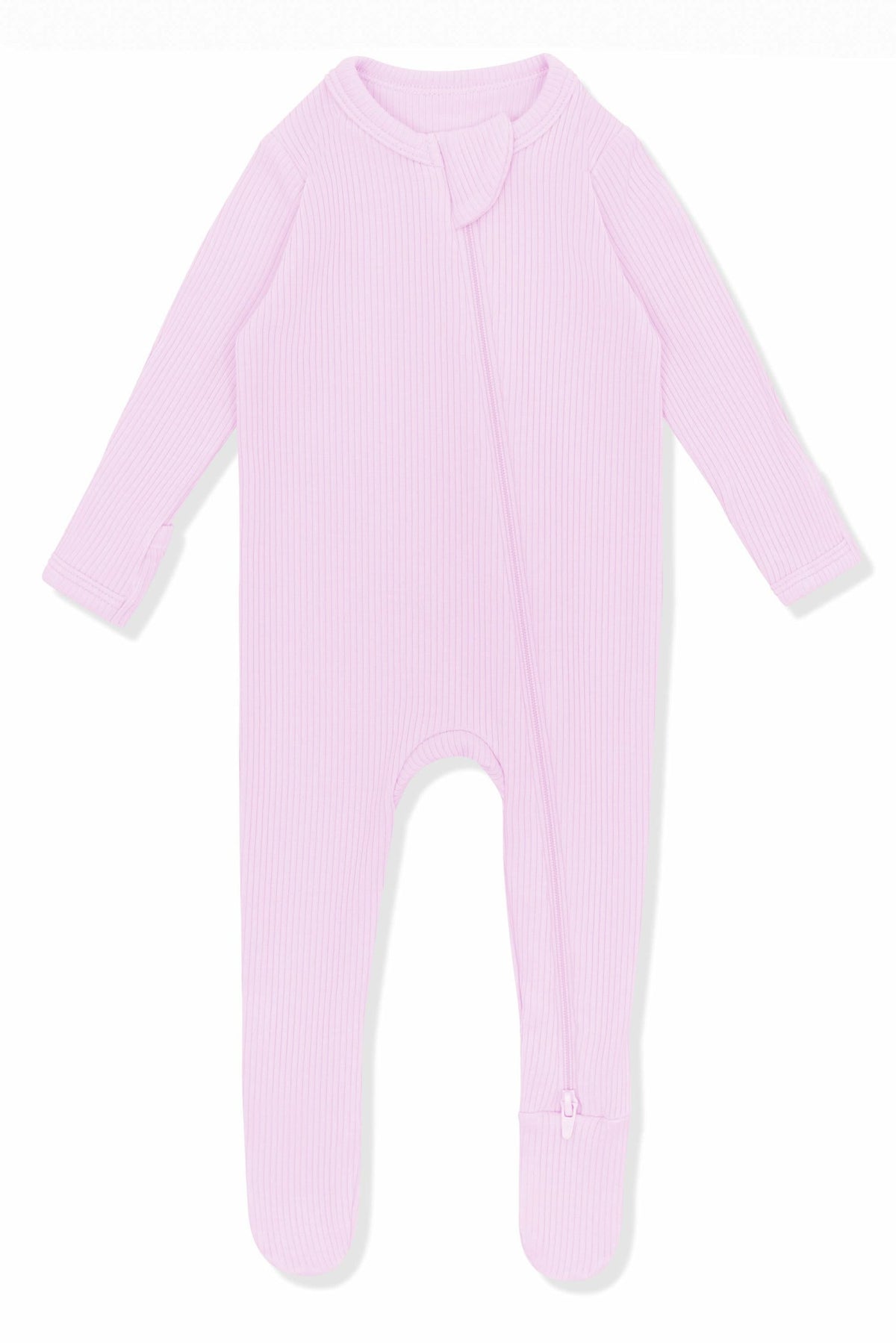 Kyte Baby Ribbed Zipper Footie in Thistle