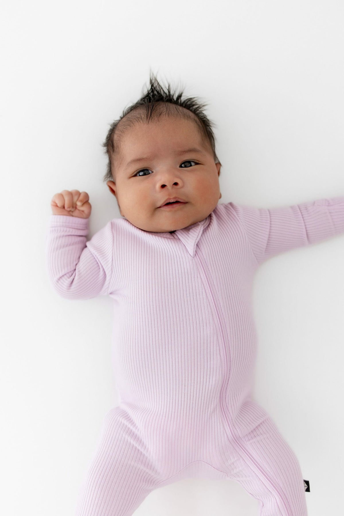 Kyte Baby Ribbed Zipper Footie in Thistle