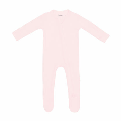 Kyte Baby Ribbed Zipper Footie in Sakura