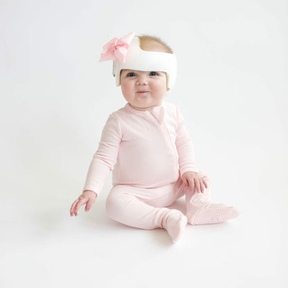 Kyte Baby Ribbed Zipper Footie in Sakura