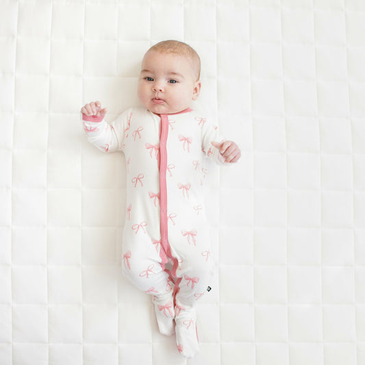 Kyte Baby Bamboo Footie in Bow