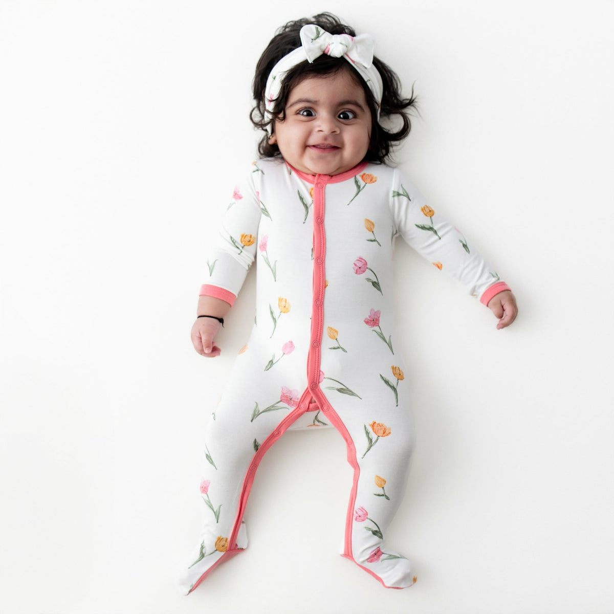 Kyte Baby Footie in Tulip