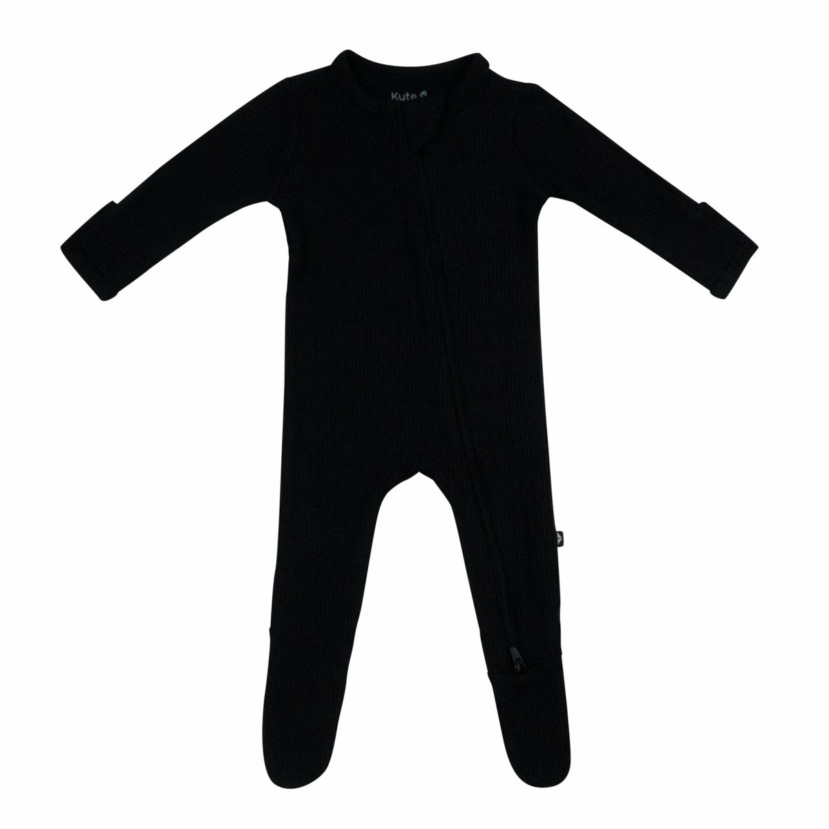 Kyte Baby Ribbed Zipper Footie in Midnight