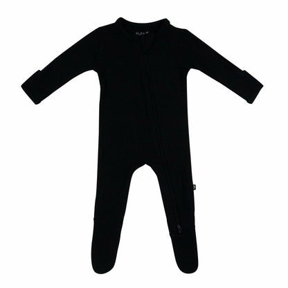 Kyte Baby Ribbed Zipper Footie in Midnight
