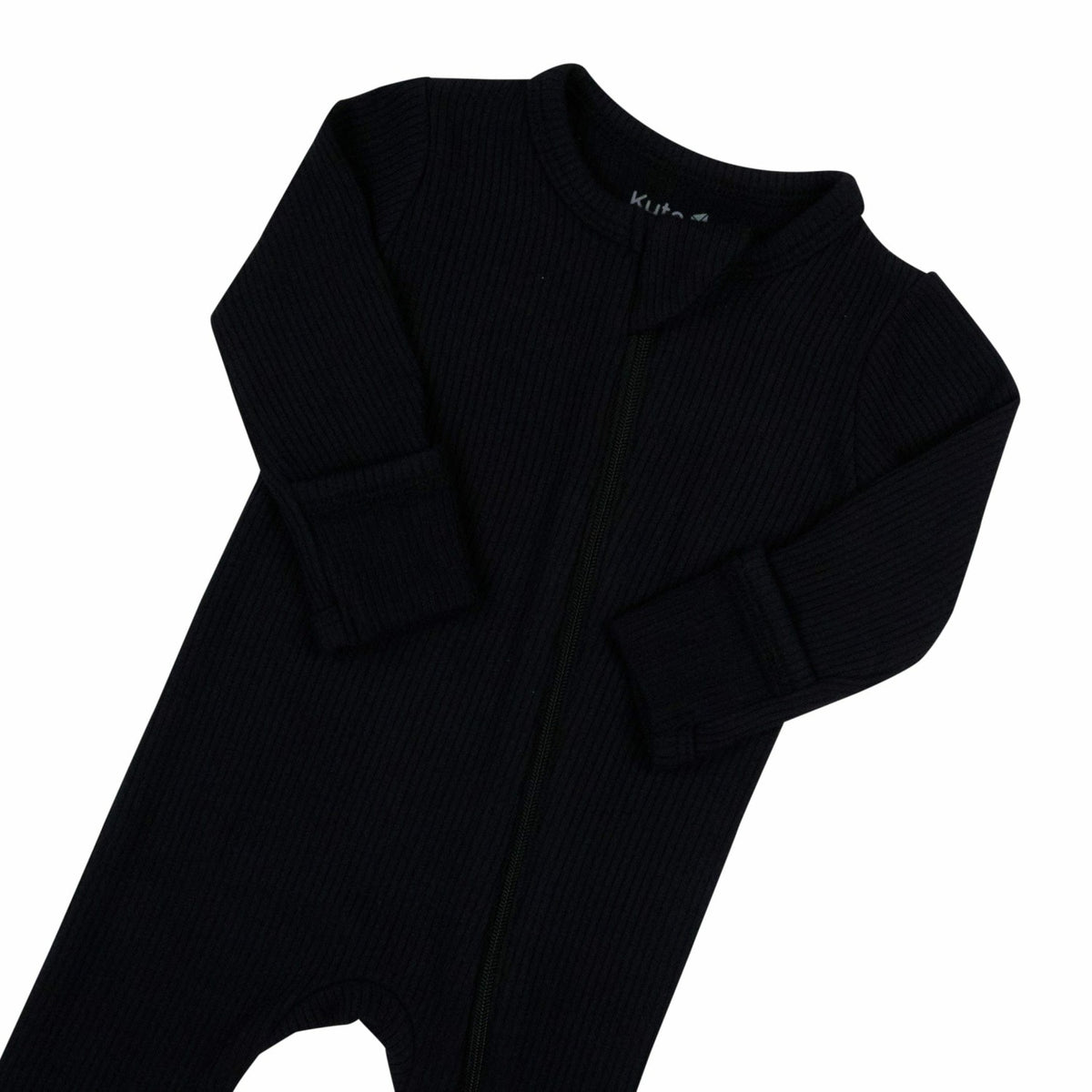 Kyte Baby Ribbed Zipper Footie in Midnight
