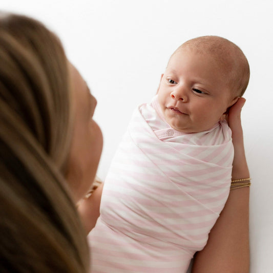 Kyte Baby Swaddle Blanket in Small Sakura Stripe