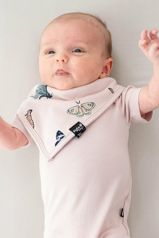 Kyte Baby Bib in Blush Butterfly