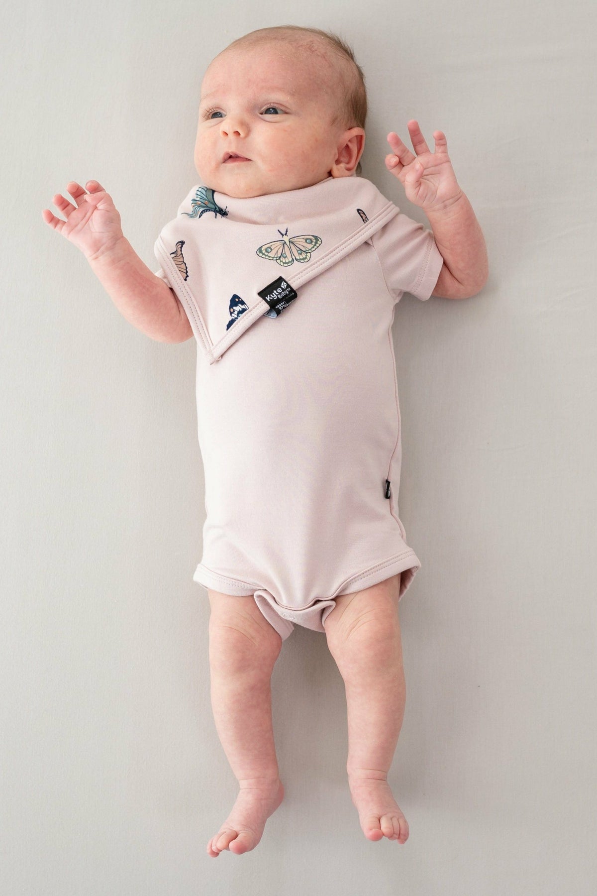 Kyte Baby Bib in Blush Butterfly