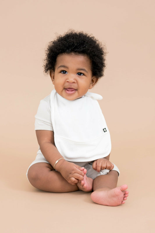 Kyte Baby Terry Pocket Bib in Cloud