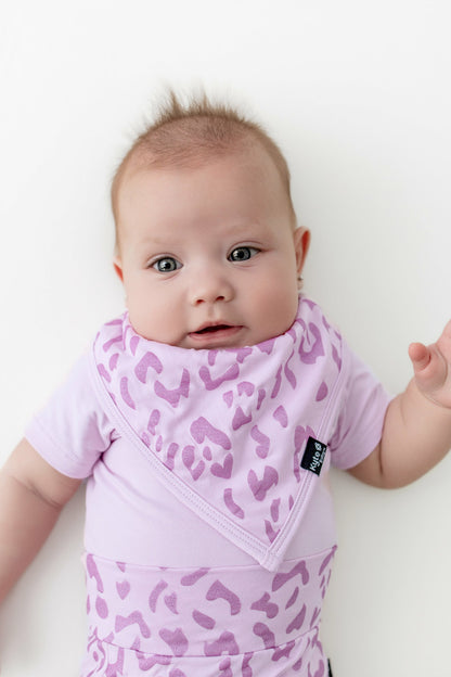 Kyte Baby Bib in Thistle Leopard