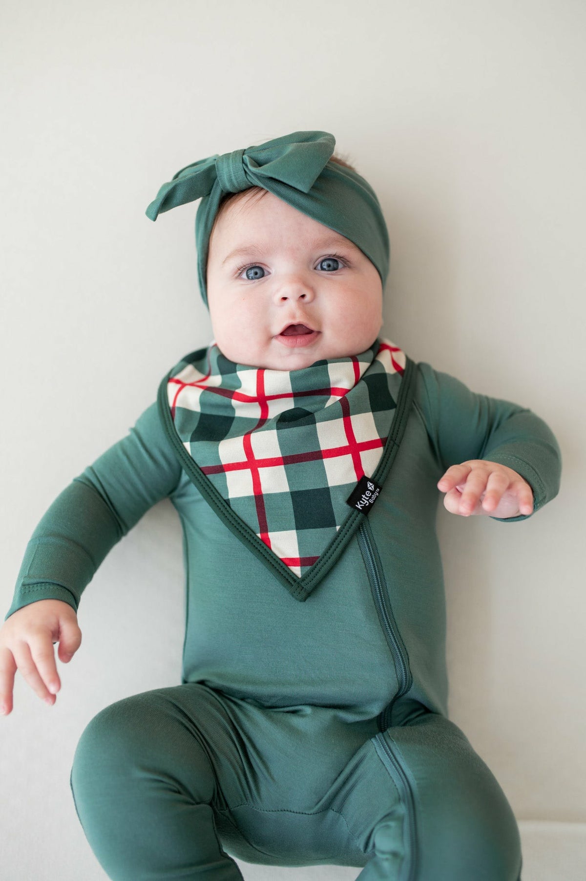 Kyte Baby Bib in Holiday Plaid