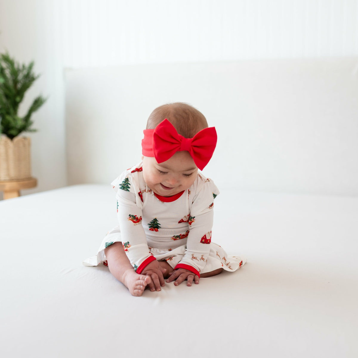 Kyte Baby Bow Headband in Cardinal