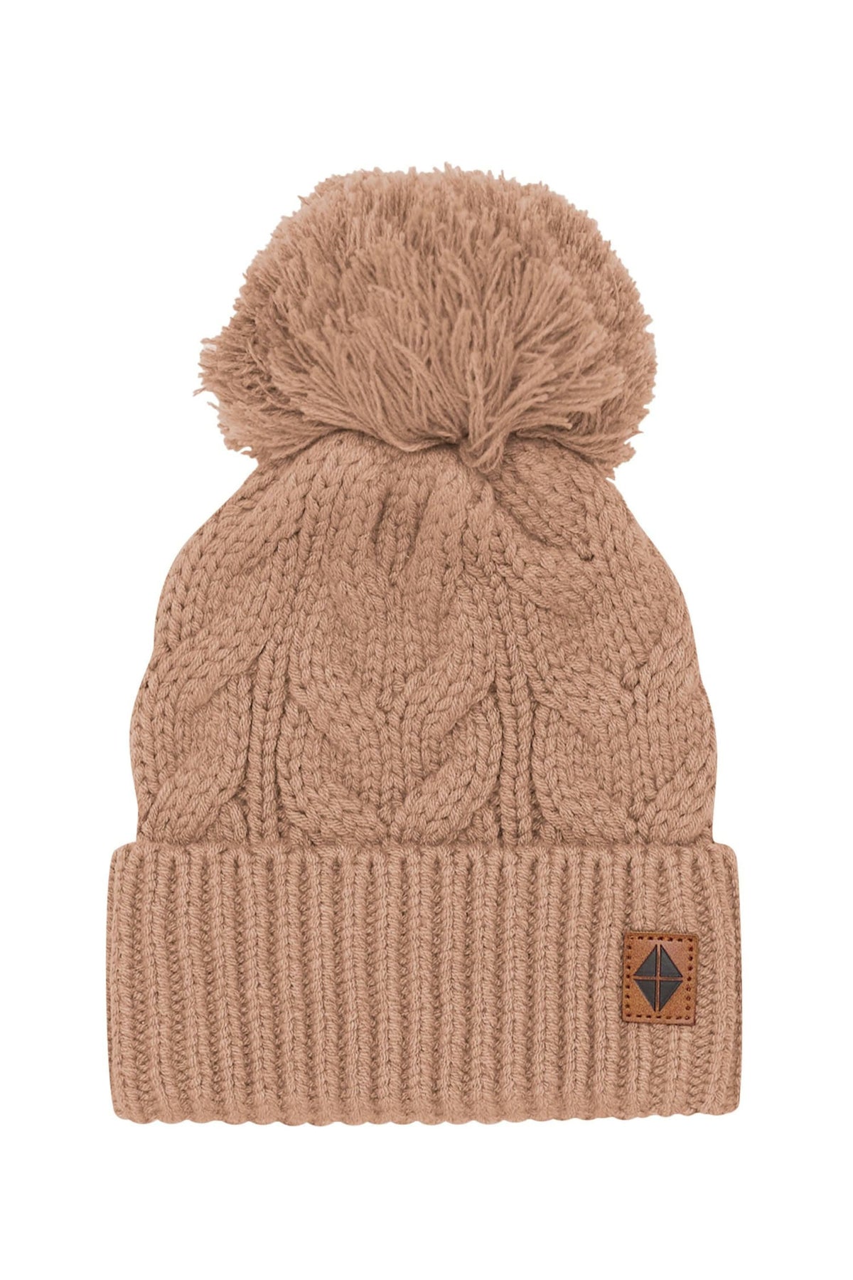 Kyte Baby Chunky Cable Knit Beanie in Latte