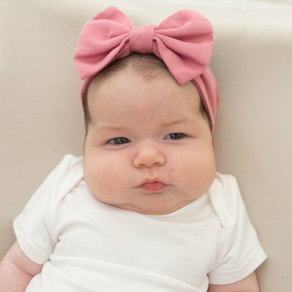 Kyte Baby Bow Headband in Apple Blossom
