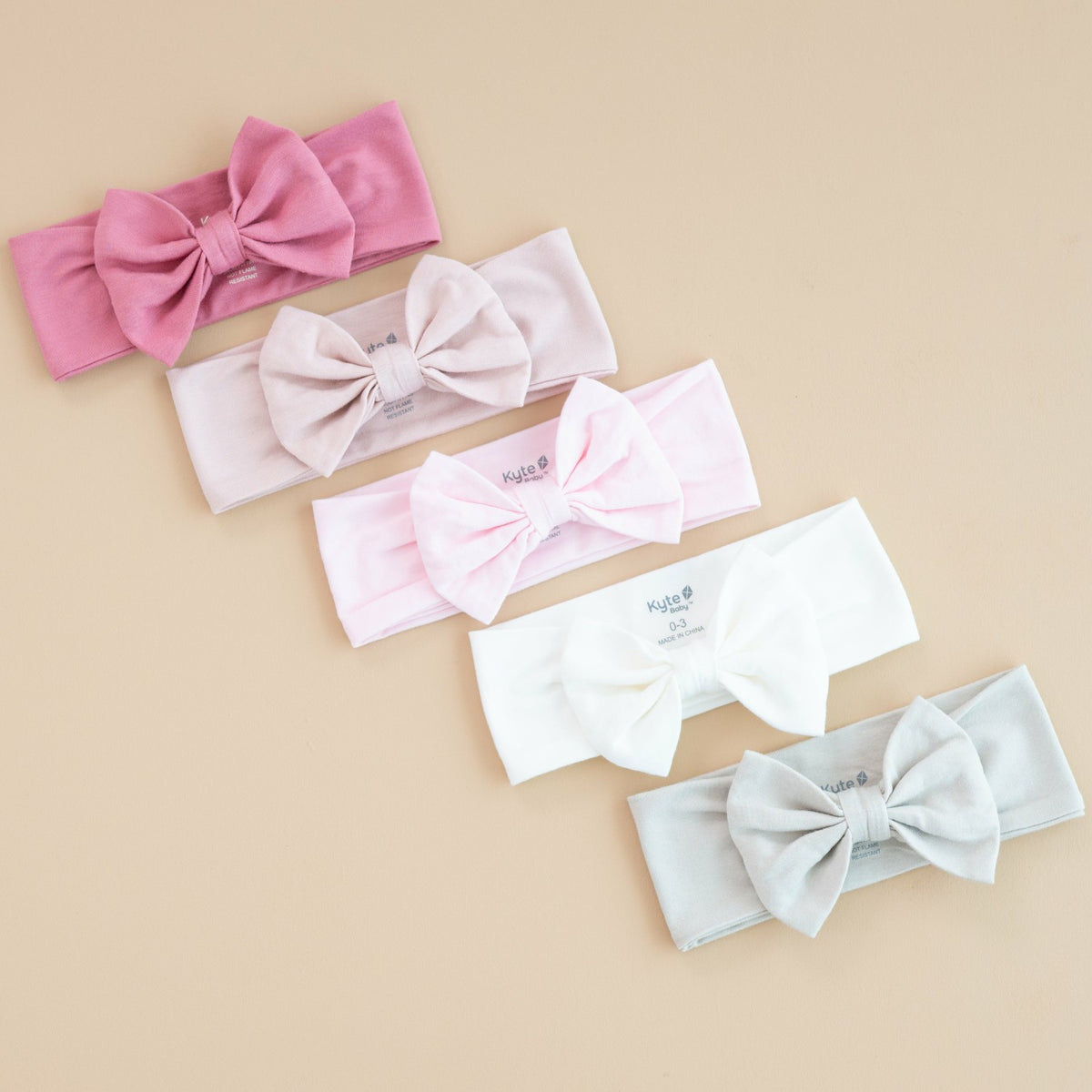 Kyte Baby Bow Headband in Apple Blossom