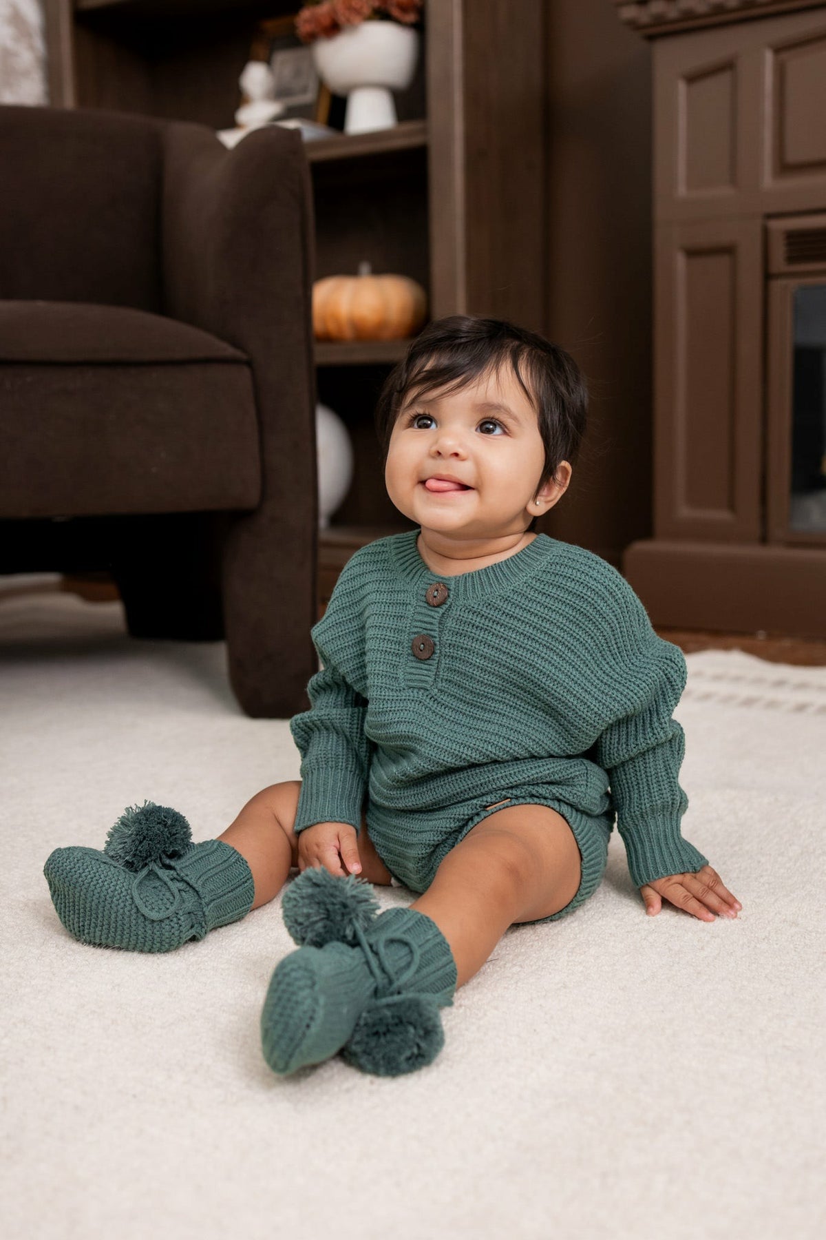 Kyte Baby Knit Booties in Pine