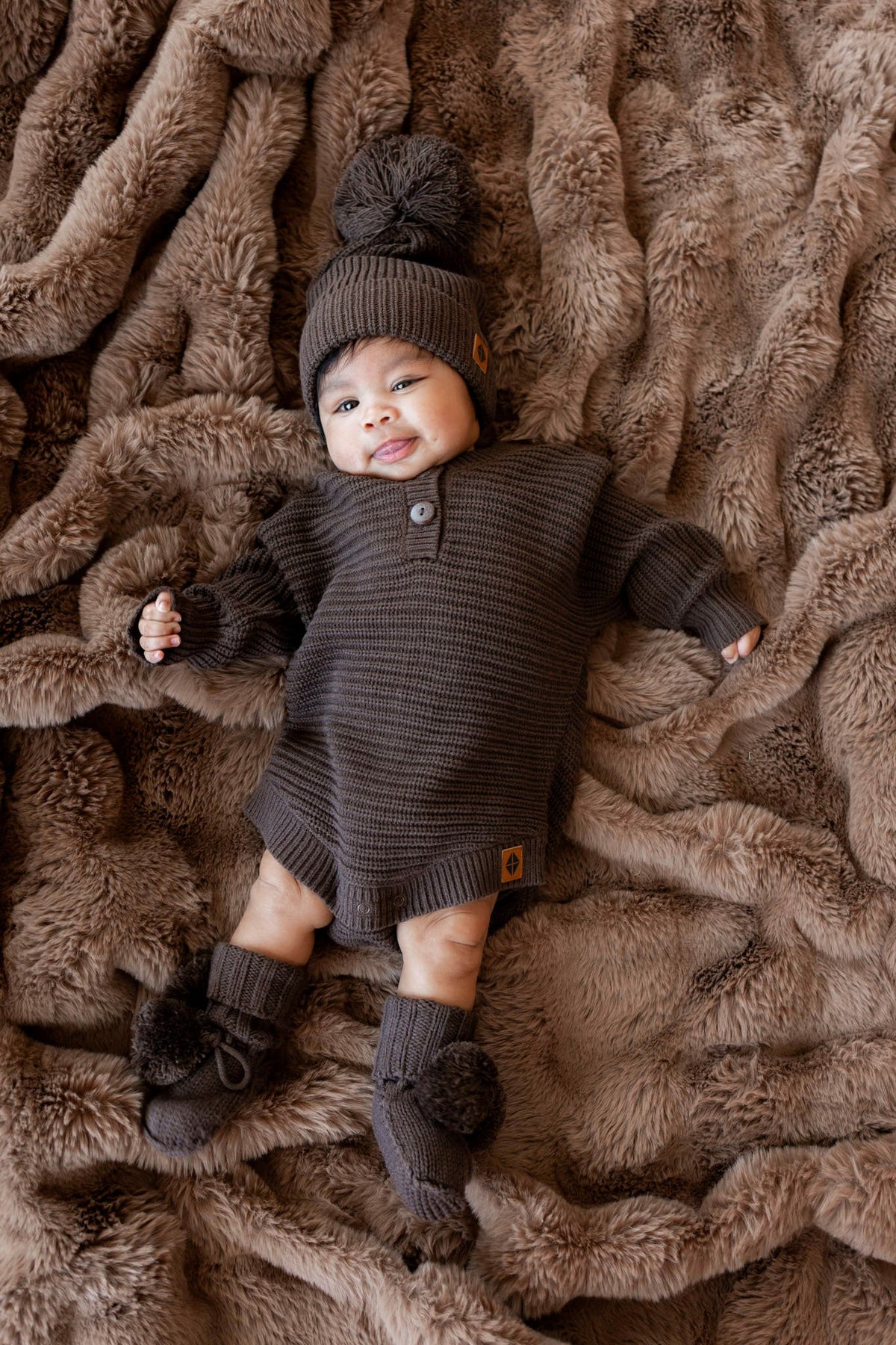 Kyte Baby Knit Booties in Espresso