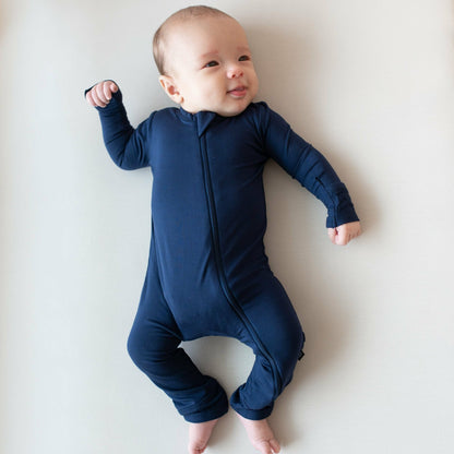 Kyte Baby Zippered Romper in Navy