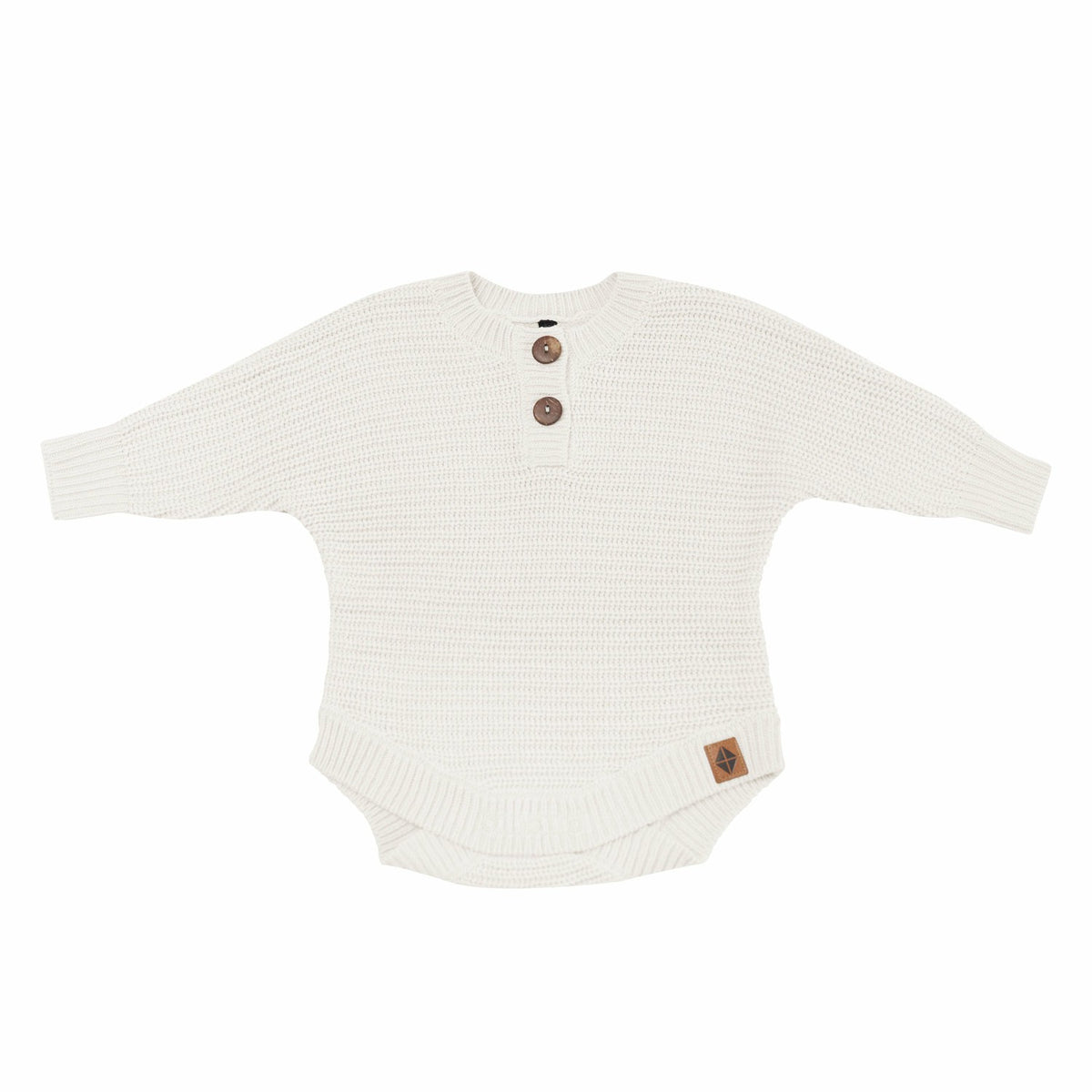 Kyte Baby Chunky Knit Romper in Oat