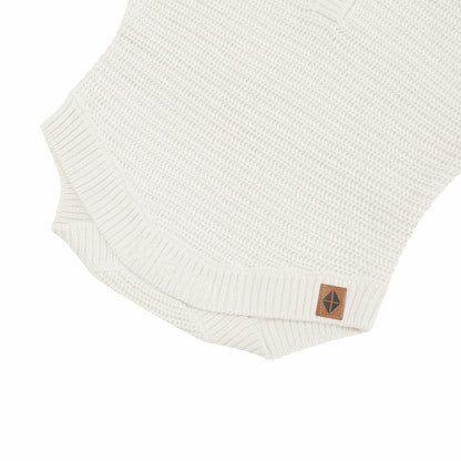 Kyte Baby Chunky Knit Romper in Oat