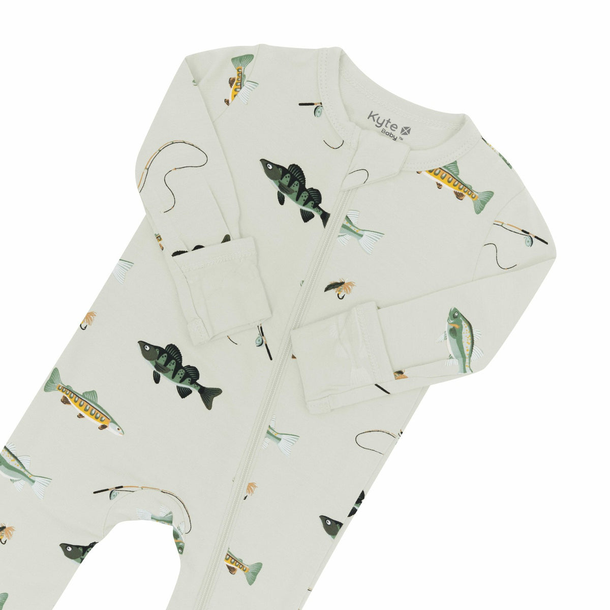 Kyte Baby Zippered Romper in Fishing