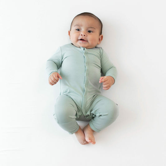 Kyte Baby Snap Romper in Sage