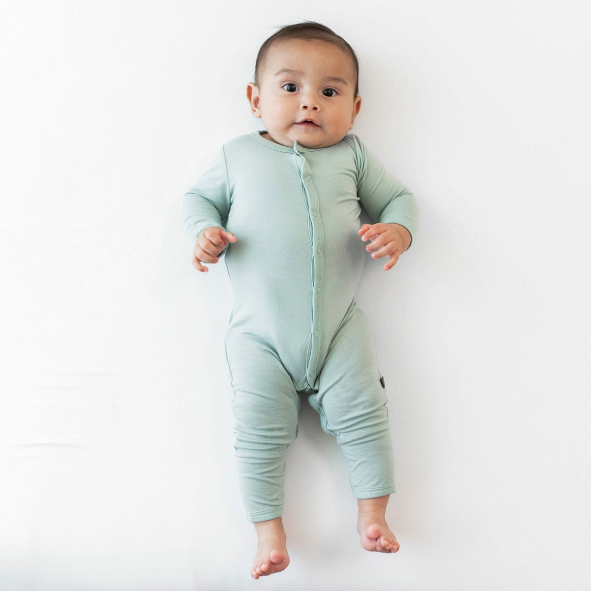 Kyte Baby Snap Romper in Sage