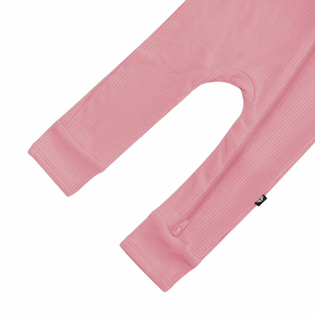 Kyte Baby Ribbed Zipper Romper in Apple Blossom