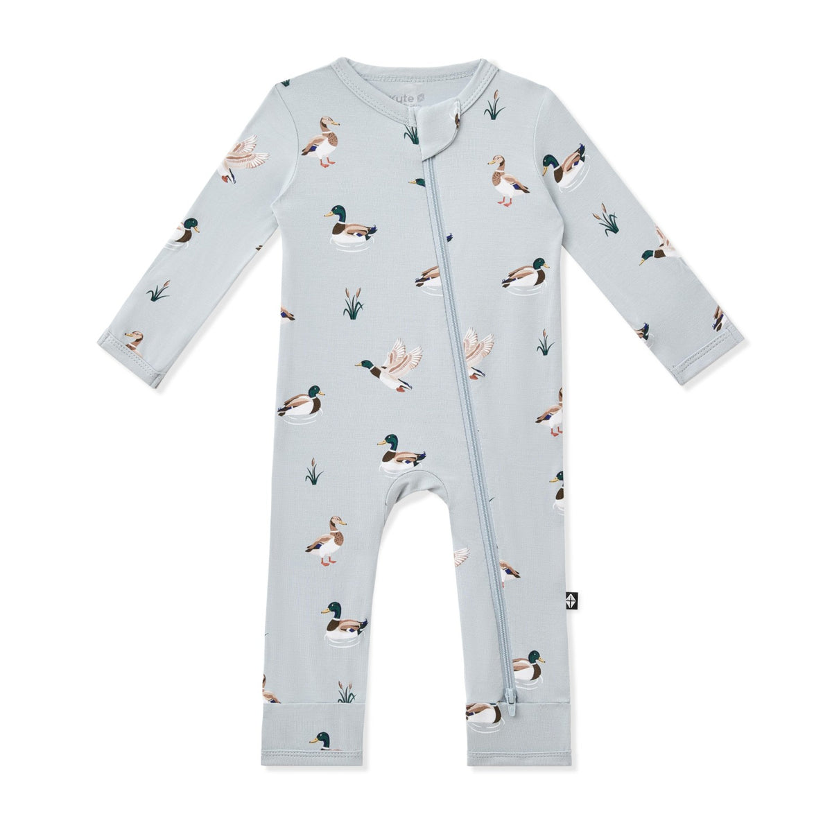 Kyte Baby Zippered Romper in Mallard Duck