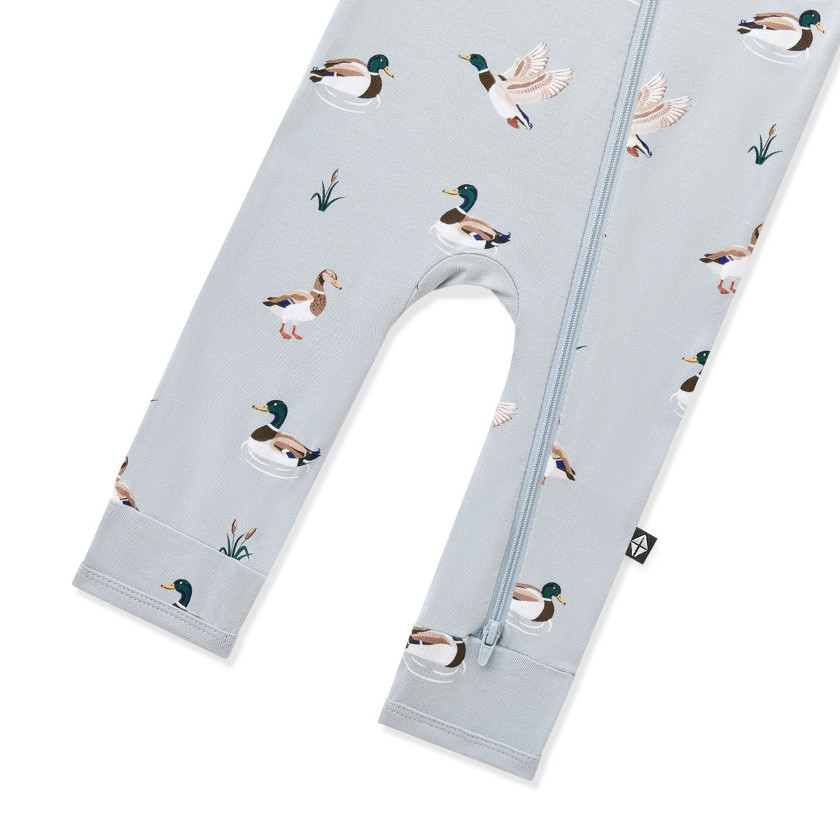Kyte Baby Zippered Romper in Mallard Duck