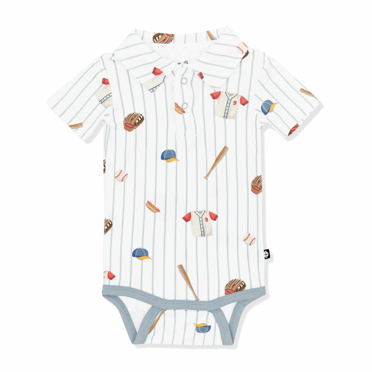 Kyte Baby Polo Bodysuit Home Run