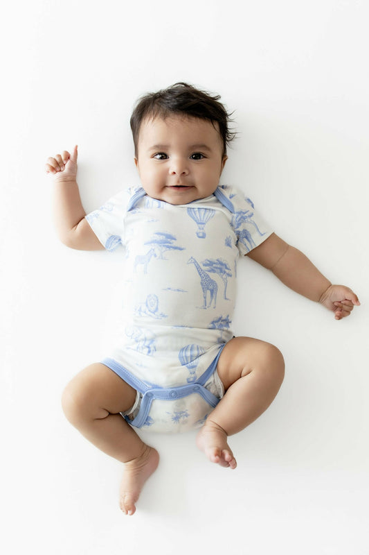 Kyte Baby Bodysuit in Toile Safari