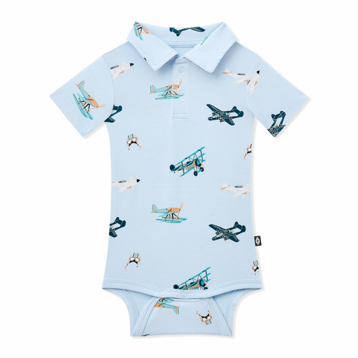 Kyte Baby Polo Bodysuit in Take Off