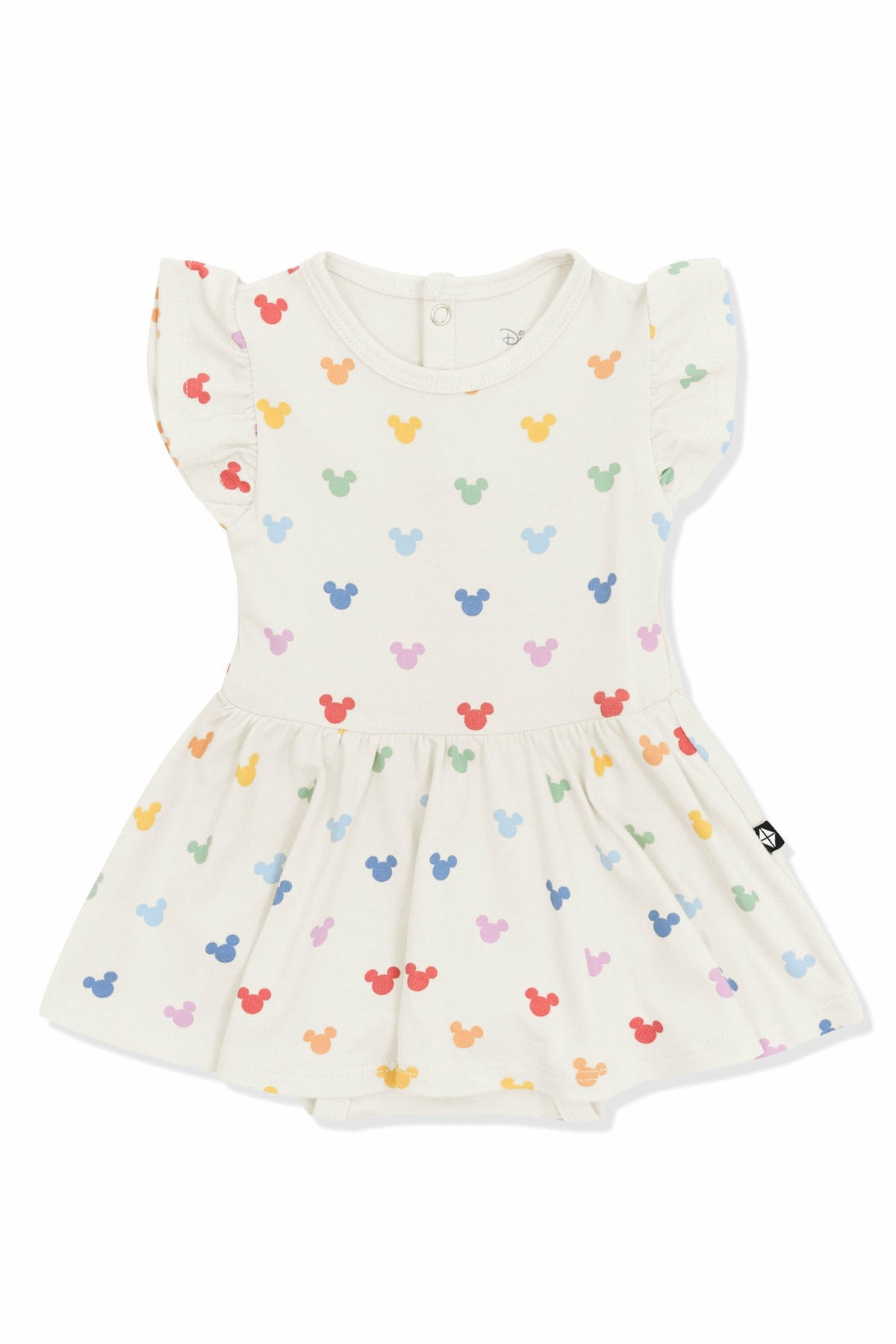 Kyte Baby Twirl Bodysuit Dress in Pastel Mickey Mouse