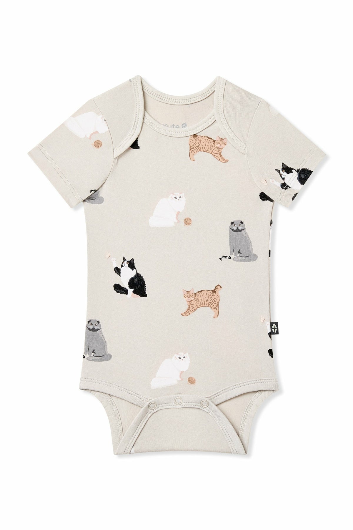 Kyte Baby Bodysuit in Fluffy Cat