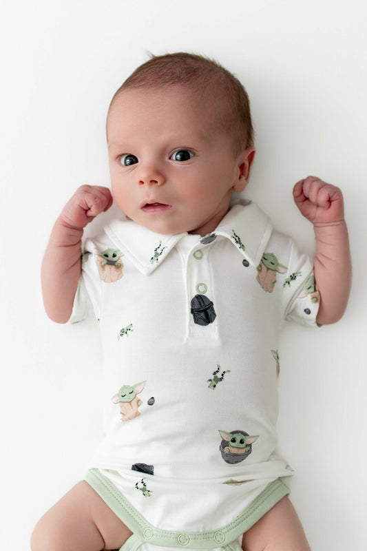 Kyte Baby Polo Bodysuit in Grogu™