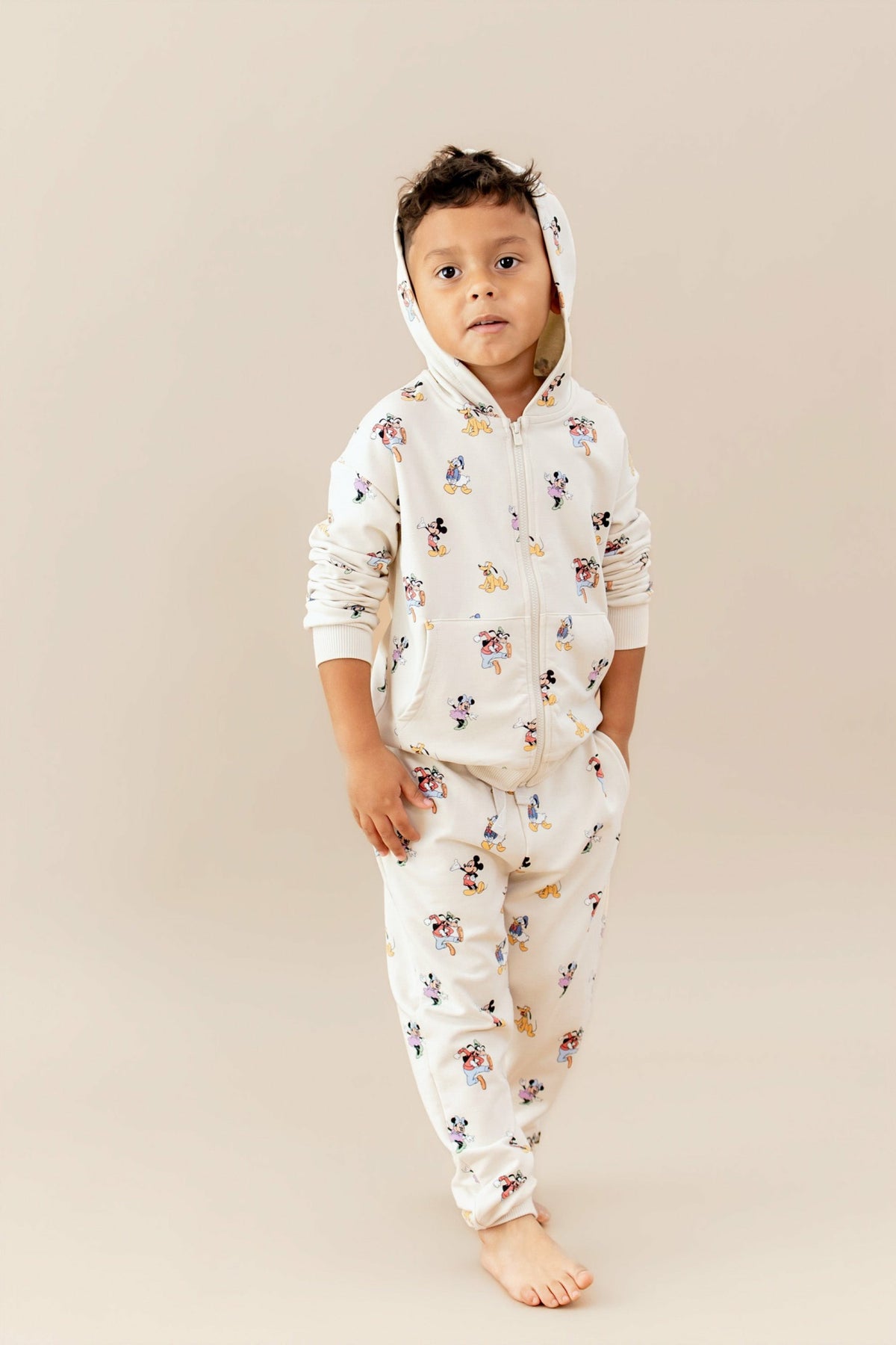 Kyte Baby Zip-Up Hoodie in Mickey Mouse and Friends