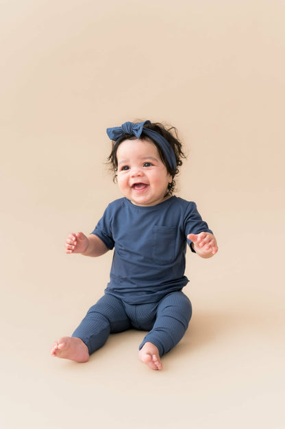Kyte Baby Ribbed Leggings in Oxford