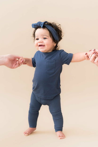 Kyte Baby Ribbed Leggings in Oxford