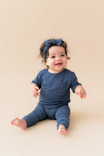 Kyte Baby Ribbed Leggings in Oxford