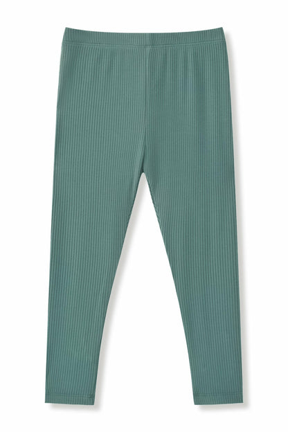 Kyte Baby Ribbed Leggings in Pine