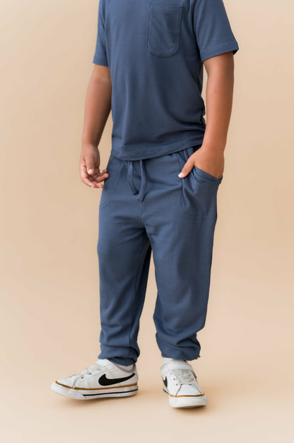 Kyte Baby Ribbed Jogger Pant in Oxford