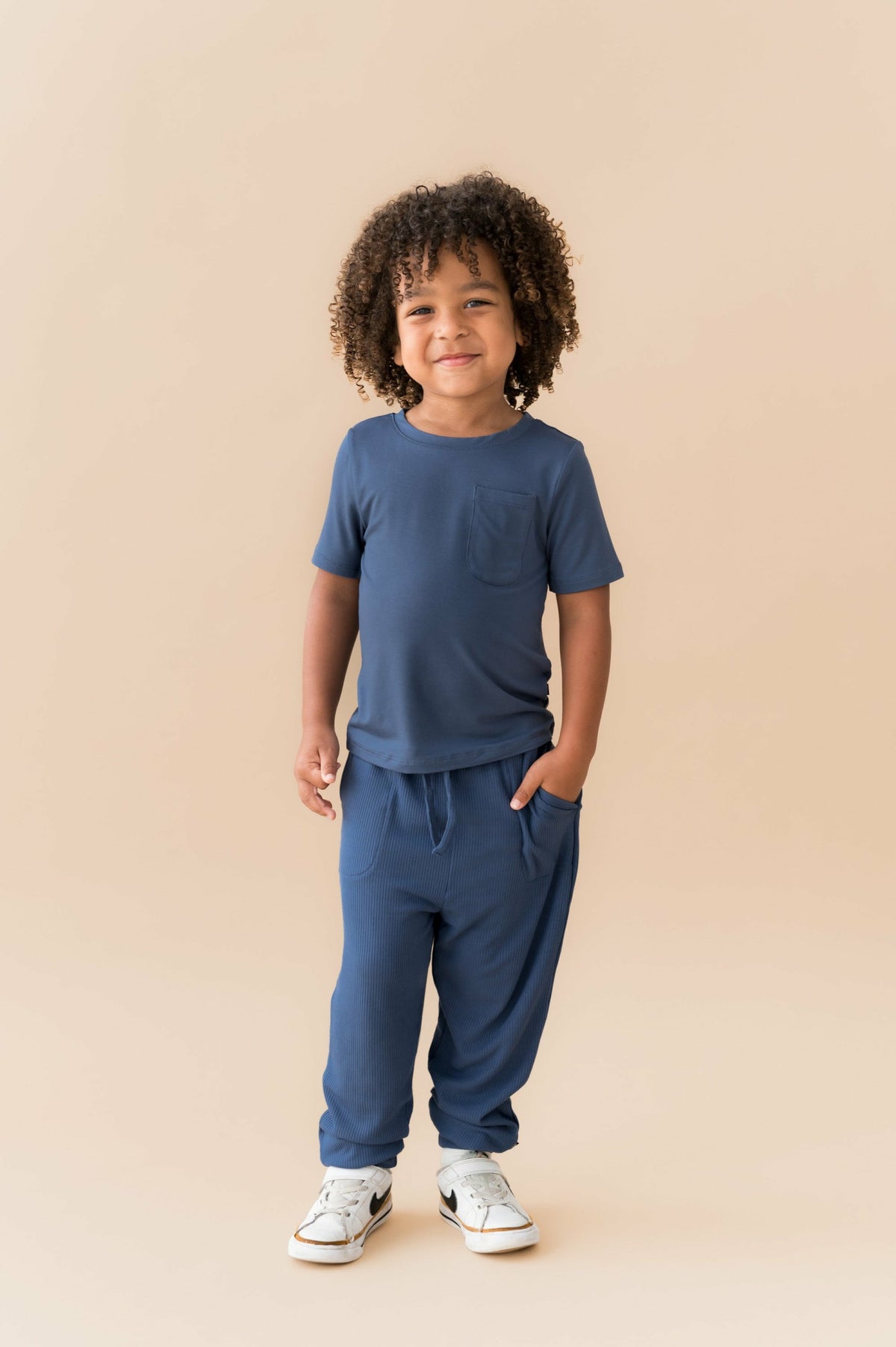 Kyte Baby Ribbed Jogger Pant in Oxford