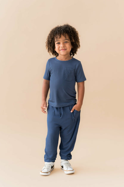 Kyte Baby Ribbed Jogger Pant in Oxford