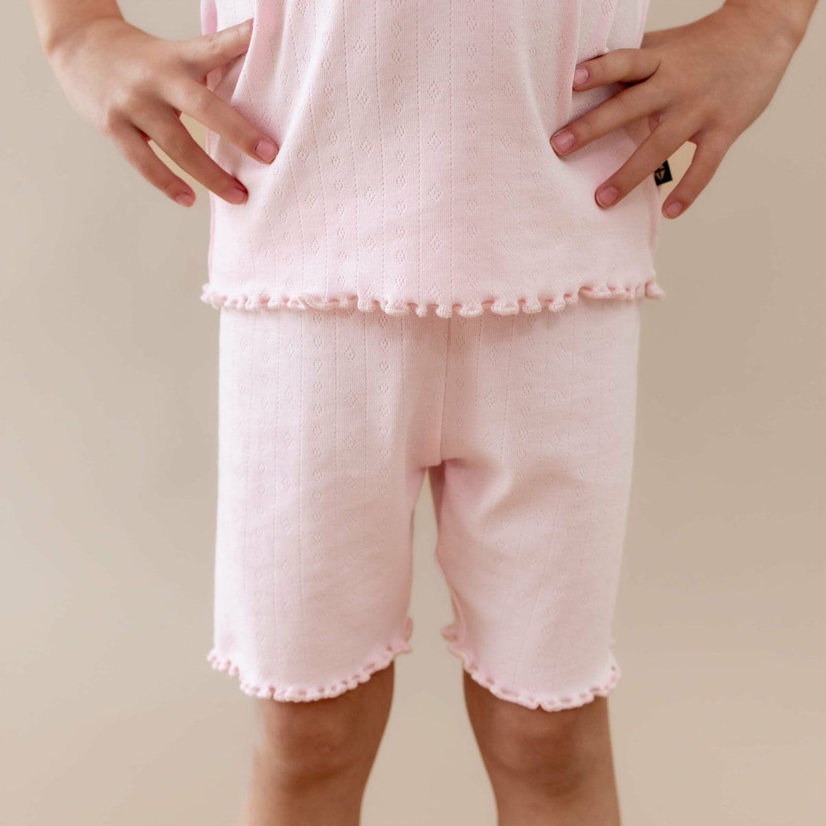 Kyte Baby Pointelle Short Sleeve Set in Sakura