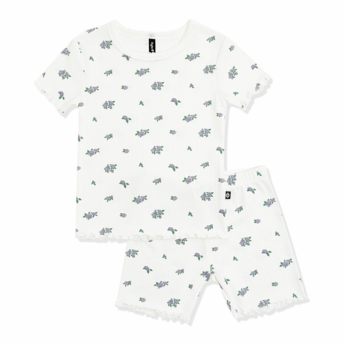 Kyte Baby Pointelle Short Sleeve Set in Spray Rose