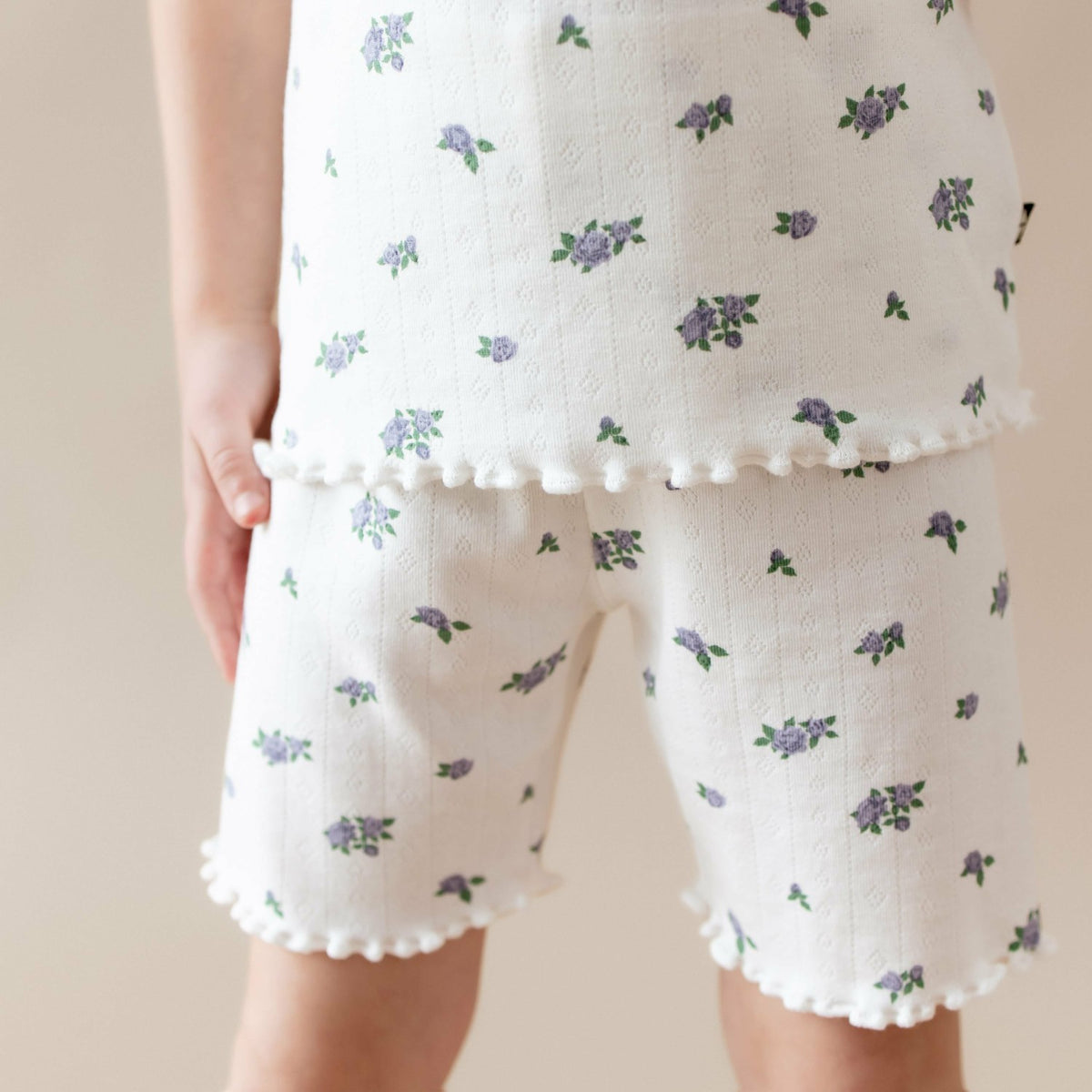 Kyte Baby Pointelle Short Sleeve Set in Spray Rose
