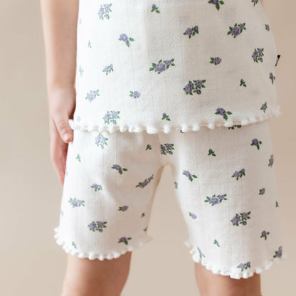 Kyte Baby Pointelle Short Sleeve Set in Spray Rose