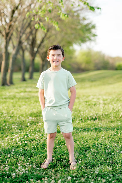 Kyte Baby Short Sleeve Jogger Set in Basil