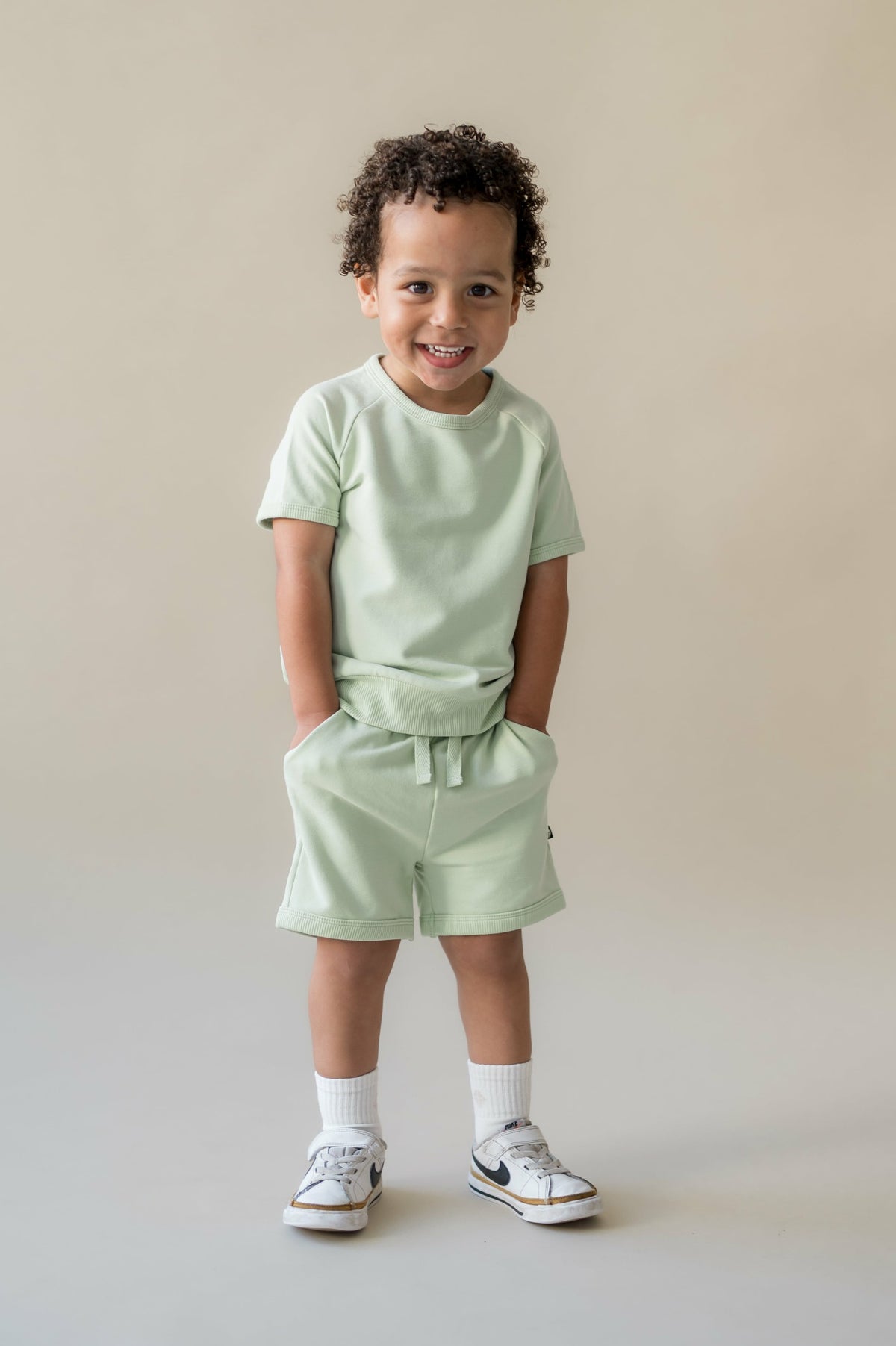 Kyte Baby Short Sleeve Jogger Set in Basil